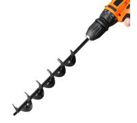 VEVOR Auger Drill Bit for Planting, Ø3.15" x 23.62" Spiral Drill Bit, for 3/8'' Hex Drive Drills, Heavy Duty Bulb Planter Tool, Hole Drilling Attachments for Garden Post Hole Digger Fence Digging