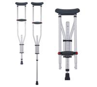VEVOR Axillary Crutches 2PCS Underarm Walking Crutches Adjustable Height 13 Levels Aluminum Soft Pad for Adults Teens Surgery Disability Leg Injury