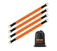 VEVOR Axle Straps, 2 in x 3.2 ft Heavy Duty Axle Tie Down Straps, 12000 lbs Break Strength Tie Down Strap with D Rings, 4 Pack Heavy Duty Strap, for Car, Trailer, Truck, Towing & Hauling