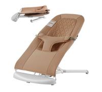 VEVOR Baby Bouncer, Folding Bouncer Seat for Babies 0-9 Months, Newborn Bouncer Chair with 2 Reclining Angles & 3-Point Harness, Portable Infant Rocke