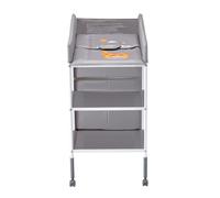 VEVOR Baby Changing Table Adjustable Height Diaper Change Station with 3 Fabric Drawers & Lockable Wheels Portable Multifunctional Changing Station