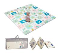 VEVOR Baby Play Mat, 71""x79"" Extra Large Baby Crawling Mat, Non-Slip One-Piece Foam Baby Playmat, Foldable Reversible Floor Mat with Travel Bag, Wat
