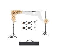 VEVOR Backdrop Stand, 10 x 10 ft Adjustable Photo Backdrop Stand Kit, Portable Background Backdrop Stand with 4 Crossbars, Heavy Duty Projector Screen Stand, for Wedding, Photo Video Studio & Party
