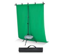 VEVOR Backdrop Stand, 5 x 6.5 ft Adjustable Photo Backdrop Stand Kit, Portable Background Backdrop Stand with 3 Crossbars, Heavy Duty Projector Screen Stand, for Wedding, Photo Video Studio & Party