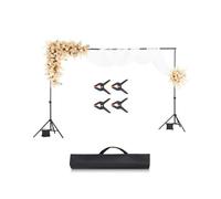 VEVOR 198 x 300 cm Backdrop Stand Kit Adjustable Size Carbon Steel Portable with 5 Cross Bars for Wedding Studio Photography Party Exhibition