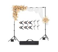 VEVOR Backdrop Stand, 8.5 x 10 ft Adjustable Photo Backdrop Stand Kit, Portable Background Backdrop Stand with 2 Tripods, Heavy Duty Projector Screen Stand, for Wedding, Photo Video Studio & Party