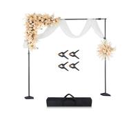 VEVOR Backdrop Stand, 8.5 x 10 ft Adjustable Photo Backdrop Stand Kit, Portable Background Backdrop Stand with 7 Crossbars, Heavy Duty Projector Screen Stand, for Wedding, Photo Video Studio & Party