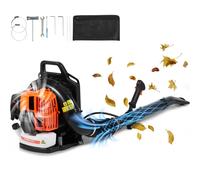 VEVOR Backpack Leaf Blower 62CC 2-Cycle Gas Leaf Blower 1110CFM Air Volume