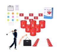 VEVOR Backyard Golf Game, 6 Hole Golf Course, Bucket Golf Game Practice Games, Golf Chipping Game for Family, Adults and Kids, Portable Outdoor Yard Golf Game for Lawn, Yard, Camping, Park, Beach