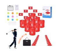 VEVOR Backyard Golf Game, 9 Holes, Golfing Game Practice Games, Golf Chipping Gaming for Family, Adults and Kids, Portable Outdoor Yard Golfing Games for Lawn, Yard, Camping, Park, Beach