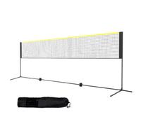 VEVOR Badminton Net, Height Adjustable Volleyball Net, 17ft Wide Foldable Pickleball Net, Portable Easy Setup Tennis Net Set with Poles, Stand and Carry Bag, for Kids Backyard Game Indoor Outdoor Use