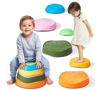 VEVOR Balance Stepping Stones for Kids, 6 PCS, Up to 220 lbs, Non-Slip Toddlers Sensory Stepping Stones, Obstacle Course Coordination Game Toys Indoor or Outdoor Play for Children Aged 3 4 5 6 7 8+