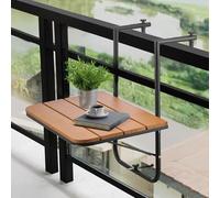 VEVOR Balcony Hanging Table 25 x 24 in Patio Railing Bar Table Adjusable