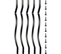VEVOR Balusters 32.25 Inch-51 Pack Staircase with Screws Wavy Aluminum Railing, for Outdoor Stair Deck Porch, Black, 51 Count