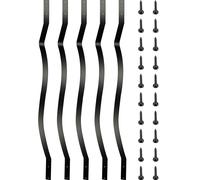 VEVOR Balusters 32.25 Inch-61 Pack Staircase with Screws Wavy Aluminum Railing, for Outdoor Stair Deck Porch, Black