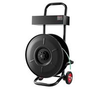 VEVOR Banding Strapping Cart, Fit for PET/PP/Polyester Strapping Coils with 20.3 cm Core Size, Heavy Duty Strapping Dispenser Equipped with Upgrade Brake System, Built-in Spacious Tray for Tools