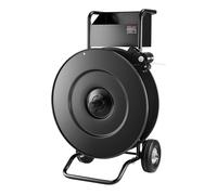 VEVOR Banding Strapping Cart, Fit for PET/PP/Steel Strapping Coils with 20.3/40.6 cm Core Size, Heavy Duty Strapping Dispenser Equipped with Upgrade Drum Brake, Built-in Spacious Tray for Tools