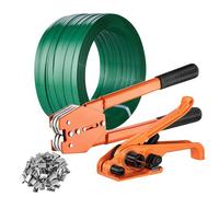 VEVOR Strapping Kit with Strapping Tensioner Tool, Banding Sealer Tool, 1000 ft PET Band, 300 Metal Seals for Pallet Packaging