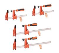 VEVOR Bar Clamps for Woodworking, 2-Pack 15.24 cm and 2-Pack 30.48 cm, Lockable F-Clamp with 272 kg Load Limit, 63.5 mm Depth, Cast Iron and Carbon Steel, Wood Clamps for Woodworking Metal Working