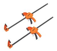 VEVOR Bar Clamps for Woodworking, 2-Pack 24" One-Handed Clamp/Spreader, Quick-Change F Clamp with 300 lbs Load Limit, High-Strength Plastic and Carbon Steel, Wood Clamps for Woodworking Metal Working
