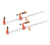 VEVOR Bar Clamps for Woodworking, 2-Pack 61 cm Opening, Lockable F-Clamp with 272 kg Load Limit, 63.5 mm Depth, Cast Iron and Carbon Steel, Easy to Use, Wood Clamps for Woodworking Metal Working