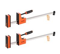 VEVOR Bar Clamps for Woodworking, 2-Pack 76.2 cm Parallel Clamp Set, F-Clamp with 680 kg Load Limit, Even Pressure, High-Strength Plastic and Carbon Steel, for Woodworking Metal Working, Orange