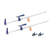 VEVOR Bar Clamps for Woodworking, 2-Pack 91.4 cm Opening, Lockable F-Clamp with 272 kg Load Limit,63.5 mm Depth, Cast Iron and Carbon Steel, Easy to Use, Wood Clamps for Woodworking Metal Working