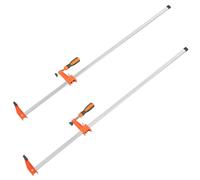 VEVOR Bar Clamps for Woodworking, 2-Pack 36" Clamp, Quick-Change F Clamp with 600 lbs Load Limit, 2.5" Throat Depth, Cast Iron and Carbon Steel, Wood Clamps for Woodworking Metal Working