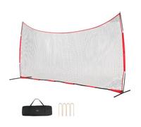 VEVOR Barricade Backstop Net, 20x10 ft Ball Sports Barrier Netting, Portable Practice Equipment with Carry Bag, Protection Screen for Baseball Softbal