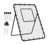 VEVOR Baseball and Softball Rebounder Net, 4 x 6 Feet PitchBack Baseball Net for Pitching and Fielding Training, 4 Adjustable Angles