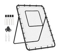 VEVOR Baseball and Softball Rebounder Net, 4 x 6 Feet PitchBack Baseball Net for Pitching and Fielding Training, 4 Adjustable Angles