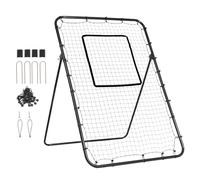 VEVOR Baseball and Softball Rebounder Net, 4 x 6 Feet PitchBack Baseball Net for Pitching and Fielding Training, 4 Adjustable Angles