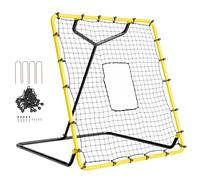 VEVOR Baseball Softball Bounce Net Baseball Net Pitchback 1219.2 x 1377.6 mm for Fielding Launch Training, Bounce Net for Coach, Adjustable Angle Batting Net Training