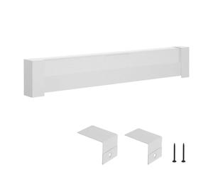 VEVOR Baseboard Heater Covers, Basic Series 1211 mm Standard Electric Heating Unit Front Cover for Home Improvement, Heavy-duty Steel, Easy Installation for Bedroom Replacing Old Cover, White