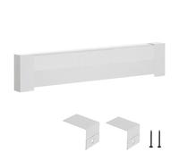 VEVOR Baseboard Heater Covers, Basic Series 916 mm Standard Electric Heating Unit Front Cover for Home Improvement, Heavy-duty Steel, Easy Installation for Bedroom Replacing Old Cover, White