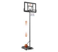 VEVOR Basketball Hoop, 4-10 ft Adjustable Height Portable Backboard System, 44 inch Basketball Hoop & Goal, Kids & Adults Basketball Set with Wheels,