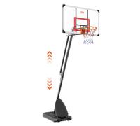 VEVOR Basketball Hoop, 7.6-10 ft Adjustable Height Portable Backboard System, 50 inch Basketball Hoop & Goal, Kids & Adults Basketball Set with Wheels