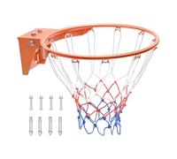 VEVOR Basketball Rim, Wall Door Mounted Basketball Hoop, Heavy Duty Q235 Basketball Flex Rim Goal Replacement with Net, Standard 18" Indoor and Outdoor Hanging Basketball Hoop for Kids Adults