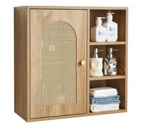 VEVOR Bathroom Wall Cabinet, Door and Adjustable Shelf with 5 Height Levels, Over the Toilet Storage Medicine Cabinet Wall Mounted, Hanging Organizer