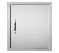 VEVOR BBQ Access Door, 457x508 mm Single Outdoor Kitchen Door, Stainless Steel Flush Mount Door, Wall Vertical Door with Handle and Hook, for BBQ Island, Grilling Station, Outside Cabinet