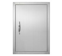 VEVOR BBQ Access Door, 18W x 24H Inch Single Outdoor Kitchen Door, Stainless Steel Flush Mount Door, Wall Vertical Door with Handle, for BBQ Island, Grilling Station, Outside Cabinet