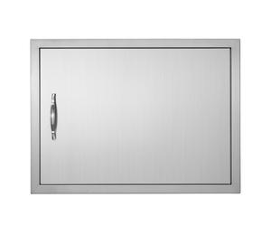 VEVOR BBQ Access Door 27W x 20H Inch Single Outdoor Kitchen Door Stainless Steel Flush Mount Door Wall Vertical Door with Handle for BBQ Island G