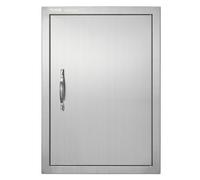 VEVOR BBQ Access Door, 432x610 mm Single Outdoor Kitchen Door, Stainless Steel Flush Mount Door, Wall Vertical Door with Handle, for BBQ Island, Grilling Station, Outside Cabinet
