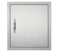 VEVOR BBQ Access Door, 457x508 mm Single Outdoor Kitchen Door, Stainless Steel Flush Mount Door, Wall Vertical Door with Handle and Hook, for BBQ Isla