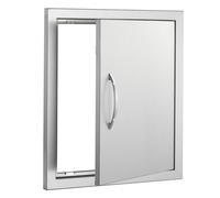 Vevor Bbq Access Door 457X508mm Single Ss Flush Mount W/handle & Hook For Bbq Island Grilling Station