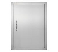 VEVOR BBQ Access Door, 508x686 mm Single Outdoor Kitchen Door, Stainless Steel Flush Mount Door, Wall Vertical Door with Handle, for BBQ Island, Grill