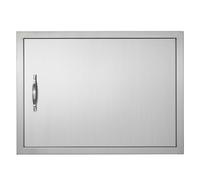 VEVOR BBQ Access Door, 685x508 mm Single Outdoor Kitchen Door, Stainless Steel Flush Mount Door, Wall Vertical Door with Handle, for BBQ Island, Grilling Station, Outside Cabinet