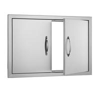 Vevor Bbq Access Door 711X482mm Double Ss Flush Mount W/handles For Bbq Island Grilling Station