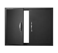 VEVOR BBQ Access Door - 788x610 mm Vertical Double Kitchen Door with Handles for BBQ Island & Grilling Station