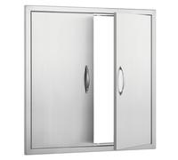 VEVOR BBQ Access Door - 790x790 mm Double Stainless Steel Outdoor Kitchen Door with Handles for Grilling Station